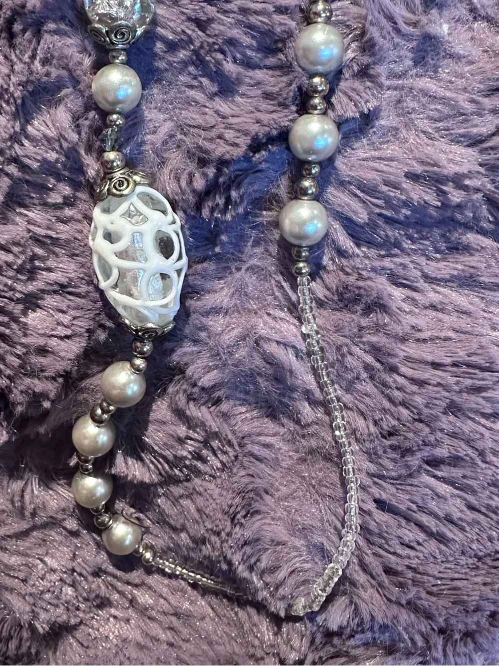 LANYARD Custom Ordered Crystal Silver Pearl use Badges, Cards, Cruise Nurse ❤️ - Picture 10 of 15